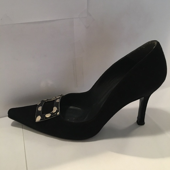 Stuart Weitzman Designer Leather Suede Heels - Picture 7 of 11